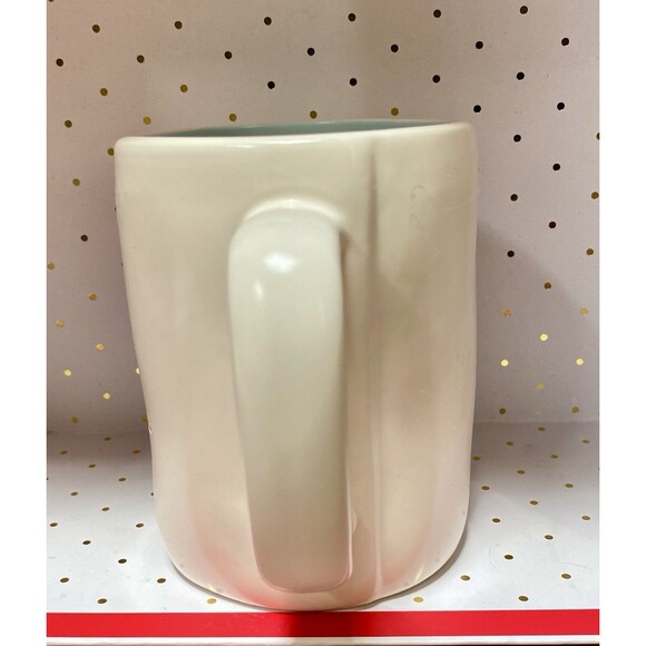 Rae Dunn Artisan Collection BE THE LIGHT White w/Blue Interior Coffee Mug 2020 - Picture 2 of 7